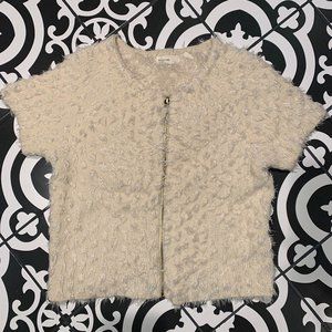 Anthropologie Sleeping on Snow zip up sweater Size L